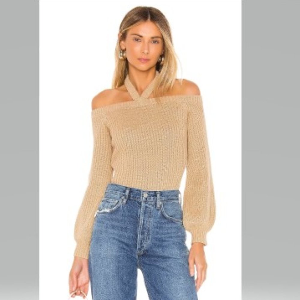 REVOLVE Lovers and  + Friends Granada Sweater Top XS Nude Tan